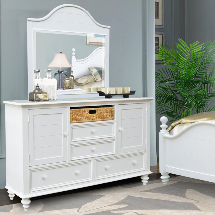 Emelia Four Drawer Two Door Dresser with Mirror